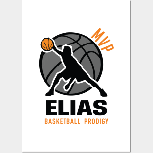 Elias MVP Custom Player Basketball Prodigy Your Name Posters and Art